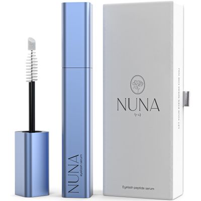 NUNA Eyelash Growth Support Serum 6ml  Eye Lash and Eyebrow Enhancing Serum for Women & Men with Biotin - Korean Multi Peptide & Natural Extracts  Promotes Fuller and Longer Lashes - 6 Month Supply