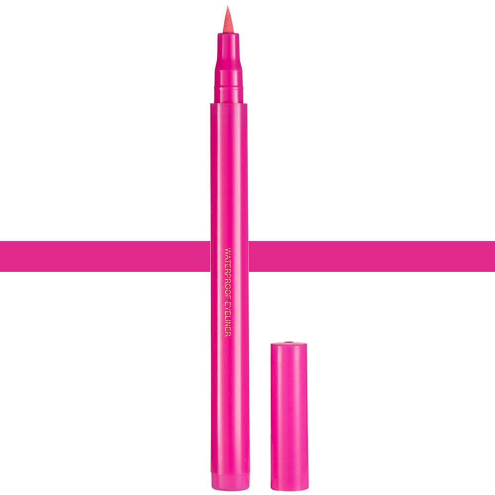 Liquid Eyeliner Pen, Long-Lasting Eye Liner Pencils for Eye Makeup, Pigmented Water-proof colorful Eyeliner Liquid Liner Pencil (Pink)