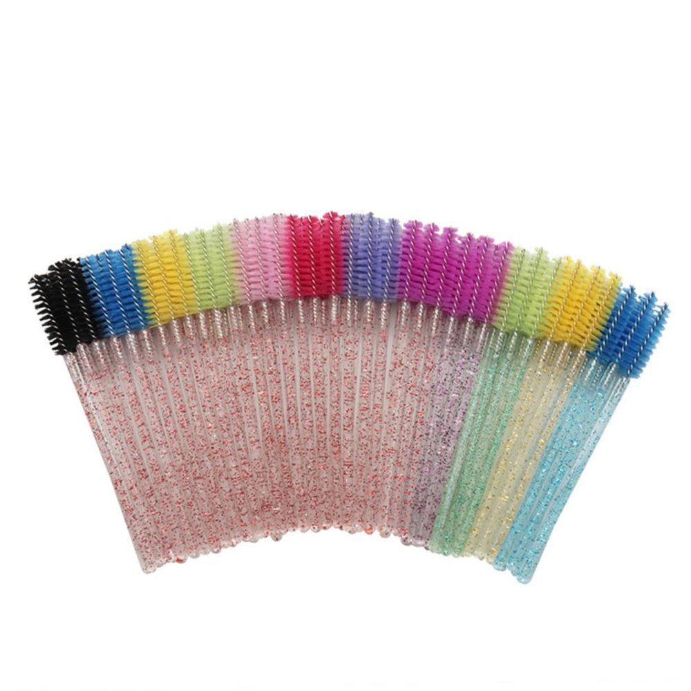 Ipetboom 100pcs Eyelash Makeup Brush Disposable Mascara Wands Crystal Wand Lash Applicator Easy to Use for Beauty Salons Home