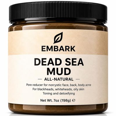Embark Dead Sea Mud Mask for Face & Body, Deep Pore Cleansing Treatment, 7 oz
