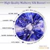 100% Mulberry Silk Bonnet for Sleeping Women - Handmade in USA 19 Momme Double Layer Reversible Silk Hair Wrap, Non-Slip Bonnet for Curly & Natural Hair, Luxury Hair Protection (Lavender Indigo) view 3