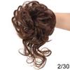 Bun, Wig Elastic Hair Bun Fluffy And Messy Hair Ring for Women(Light brown) view 2