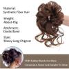 Bun, Wig Elastic Hair Bun Fluffy And Messy Hair Ring for Women(Light brown) view 3