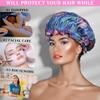 100% Mulberry Silk Bonnet for Women  Handmade in USA, 19 Momme Double-Layer Reversible Hair Wrap  Non-Slip Bonnet for Curly & Natural Hair, Luxury Silk Sleep Cap for Hair Protection (Lollipop) view 2