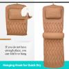 AEROiVi Full Body Bath Pillow with Adjustable Lumbar Roll Pillow Bathtub Cushion with 14 Suction Cups 3D Air Mesh Fit Any Tub Gray Bathroom Accessories Brown view 4