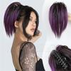 huangtinghui0802 Bun, Fluffy Chicken Coop Wig Clip - Hot Girl Hair, Lazy Styling for Women(Purple) view 1