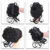 Bun, Wig ball head women's fashion big grip long beard messy curly hair Ring women's hair bun curly hair bag for Women(Golden white) view 2