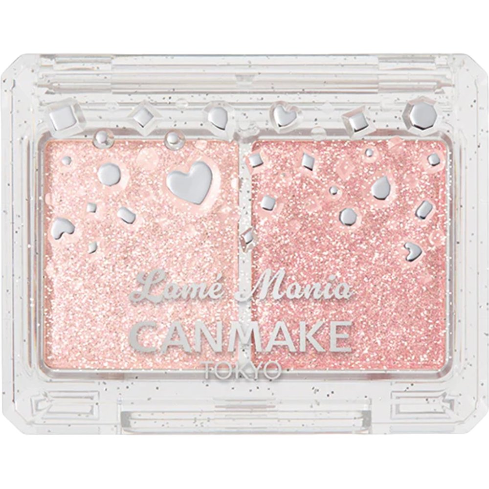 CANMAKE Lam Mania - Eye Shadow Glitter Shiny Pearl 2 Colors - 0.13oz (3.7g) (02 Pink Poodle)