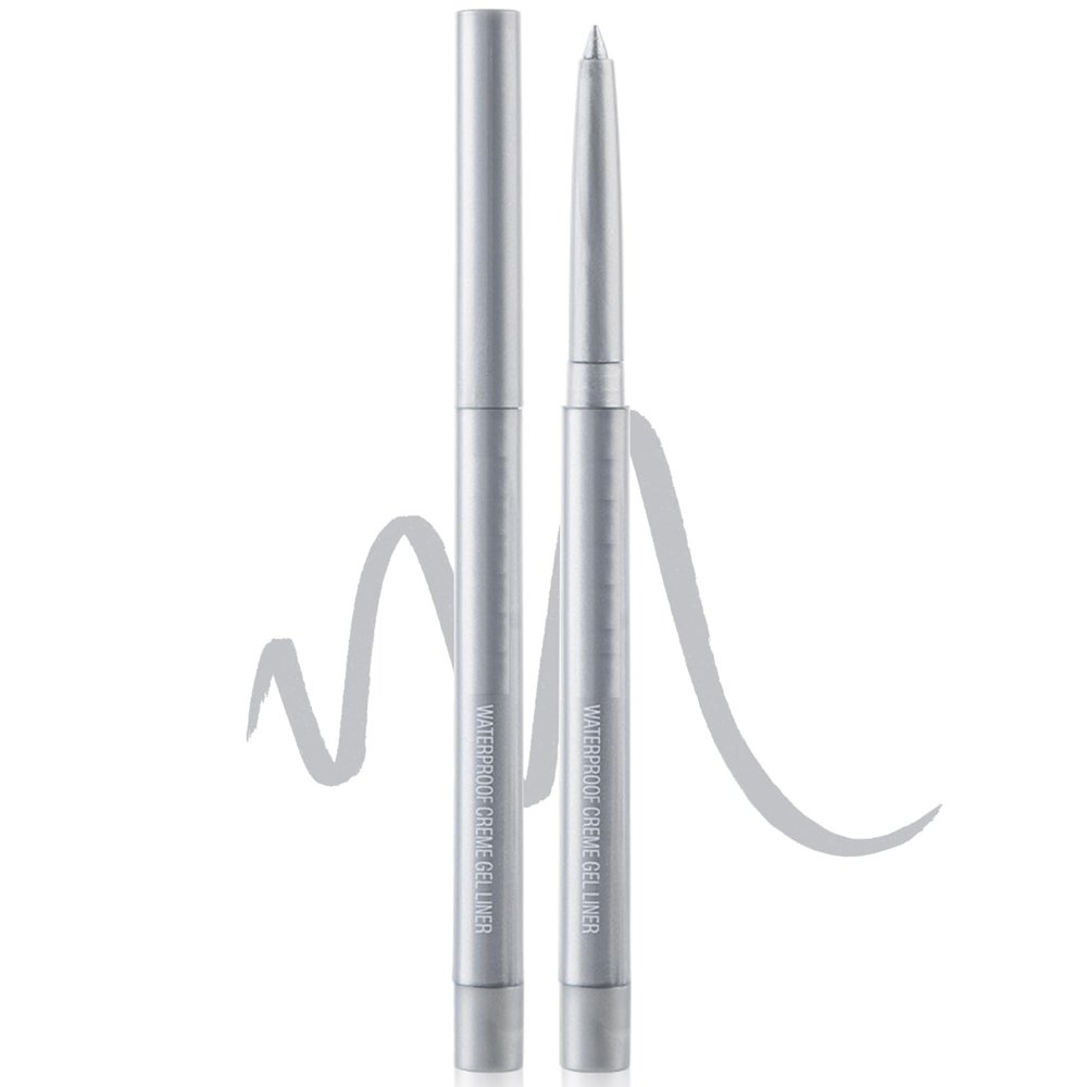 CoteMara Eyeliner Pencil Quick-Drying Eye Liner Pencils Long-Lasting Multi-Use Water-proof colored eyeliners Pigmented Eye Liner Pen (Silver)