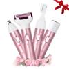 Wet & Dry Electric Razor for Women Body Razors 4-in-1 Facial Hair Remover Electric Shaver and Facial Hair Remover Painless Ladies Body Razors for Nose Face Body Leg Bikini Arm Hair view 1