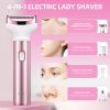 Wet & Dry Electric Razor for Women Body Razors 4-in-1 Facial Hair Remover Electric Shaver and Facial Hair Remover Painless Ladies Body Razors for Nose Face Body Leg Bikini Arm Hair view 2