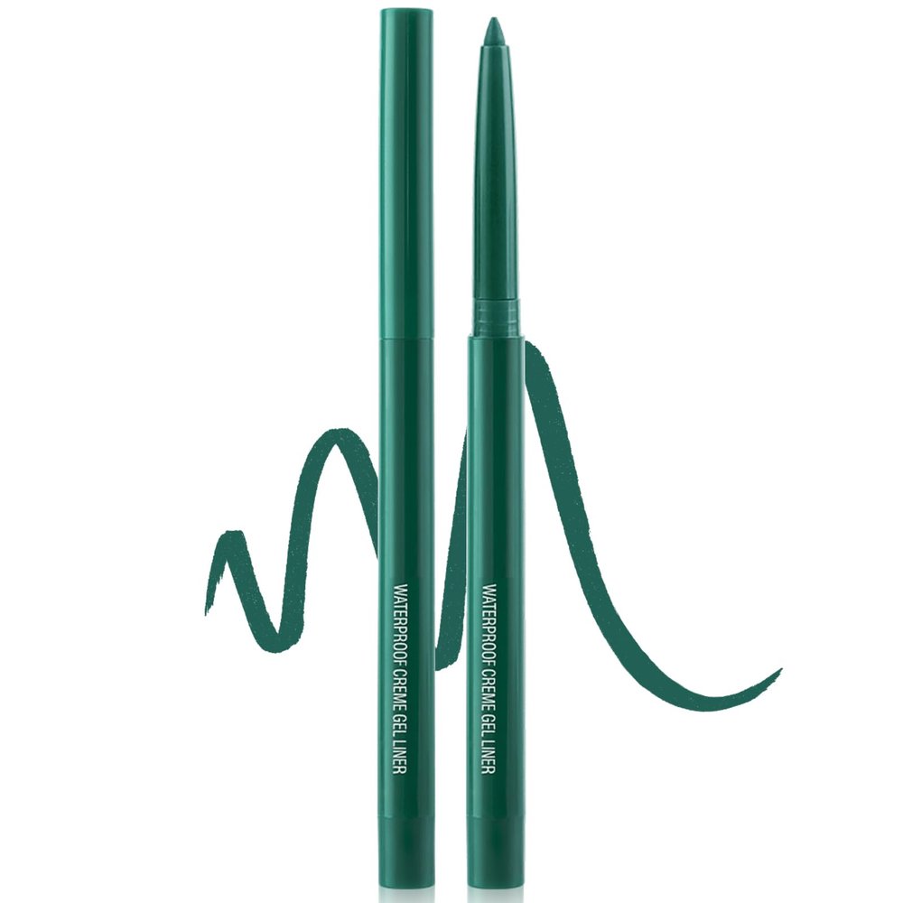 CoteMara Eyeliner Pencil Quick-Drying Eye Liner Pencils Long-Lasting Multi-Use Water-proof colored eyeliners Pigmented Eye Liner Pen (Green)