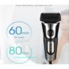 LUSTRA FASHION Electric Razor for Men, Rechargeable Wet/Dry Foil Shaver, Led Display Ipx6 Waterproof Men's Electric Shaver with Pop-Up Trimmer (Space Like Gray) view 4