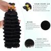 Itip Human Hair Extensions 100% Brazilian Remy Hair Invisible Keratin Stick I Tip Hair Extensions for Black Women Natural Colored Deep Wave Micolink Beads Hair Extension 20 Inch 0.5g/Strand 50 Gram view 3