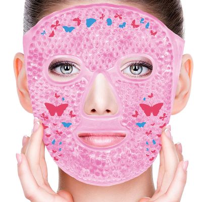 CONBELLA Cold Face Eye Masks Ice Face Mask Hot Cold Compress for Dark Circles, Puffiness, Migraines, Headache, Stress, Redness, Cooling Face Masks for Women Man, Skin Care