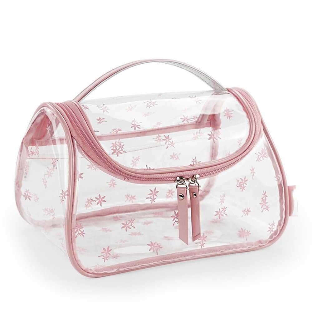5sssallefaa Make Up Bag Multifunctional Portable Transparent Cosmetic Bag Outdoor Travel Toiletry Bag Large Capacity Skin Care Storage Bag Perfume Organizer(B) ()