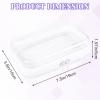 4 Pack Clear Hard Shell Zipper Case, 47.5" Plastic Clear Storage Zipper Case, Transparent Waterproof Hard Pouches for Makeup Cosmetic Snacks Building Blocks Puzzles Doll Storage Cases, Multicolor,S view 2