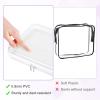 4 Pack Clear Hard Shell Zipper Case, 47.5" Plastic Clear Storage Zipper Case, Transparent Waterproof Hard Pouches for Makeup Cosmetic Snacks Building Blocks Puzzles Doll Storage Cases, Multicolor,S view 3