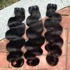 Human Hair Bundles Body Wave Raw Bundles Human Hair 100% Unprocessed Brazilian Virgin 3 Bundles Human Hair 15A 22 24 26 Inch Quick Weave Hair Extensions Natural Black Color view 2