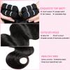 Human Hair Bundles Body Wave Raw Bundles Human Hair 100% Unprocessed Brazilian Virgin 3 Bundles Human Hair 15A 22 24 26 Inch Quick Weave Hair Extensions Natural Black Color view 3