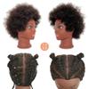 100% Human Hair Mannequin Head for Braiding Practice - Kinky Curly Afro Textured Manikin for Cosmetology, Bleaching & Dyeing view 2