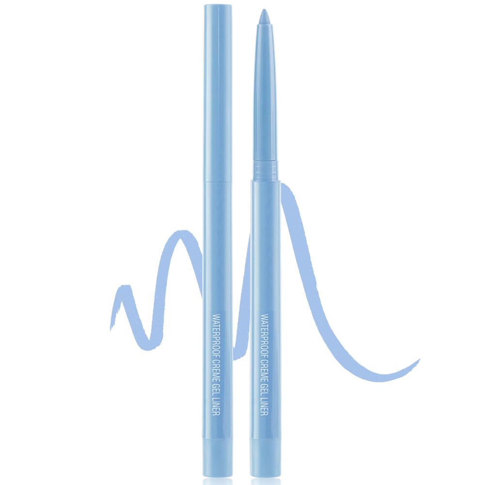 CoteMara Eyeliner Pencil Quick-Drying Eye Liner Pencils Long-Lasting Multi-Use Water-proof colored eyeliners Pigmented Eye Liner Pen (Light Blue)