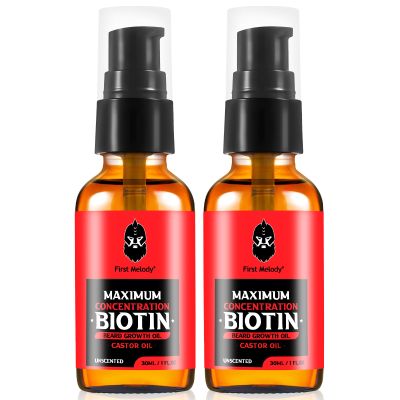 First Melody Beard Oil,Maximun Thickening Biotin, with Castor Oil and Argan & Jojoba Oils, Promotes Beard Growth, Styles, Strengthens & Softens Beards & Mustaches,1 Ounce*22 Pack