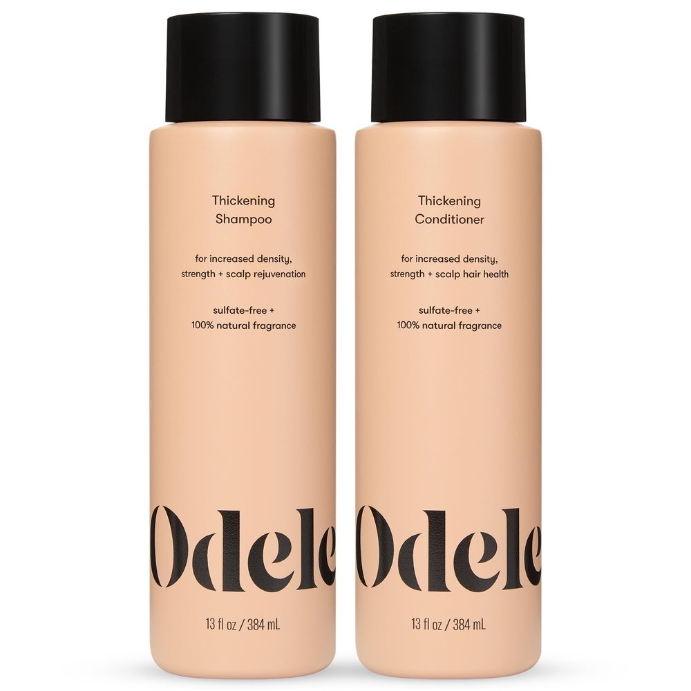 Odele Hair Thickening Shampoo and Conditioner Set, Increases Density & Strength, for Straight or Wavy Hair Types, 13 Fl Oz Each (Pack of 2)