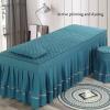GRIPITHPY 4pcs Beauty Salon Bedding,Massage Spa Cover Sets,Solid Color Soft Microfiber Bed Sheet Set,Massage Bed Cover with Quilt Pillow Case and Chair Cover(23.62 * 68.9in, M) view 4