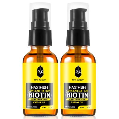 First Melody Beard Oil,Maximun Thickening Biotin, with Castor Oil and Argan & Jojoba Oils, Promotes Beard Growth, Styles, Strengthens & Softens Beards & Mustaches,1 Ounce*22 Pack