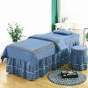 GRIPITHPY 4pcs Beauty Salon Bedding,Massage Spa Cover Sets,Solid Color Soft Microfiber Bed Sheet Set,Massage Bed Cover with Quilt Pillow Case and Chair Cover(23.62 * 68.9in, A) view 1