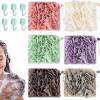 6Pcs 2 in 1 Washcloth Loofah Combo, Bath Loofah Sponge with Drawstring, Holds Bar Soap Lofas for Shower Pouf, Loofahs for Women, Exfoliation Mesh Shower Puffs for Body Wash Cleansing & Smooth Skin view 1