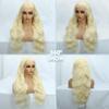 LUCLUEME 28 Inch 613 Lace Front Wig Human Hair 13x6 Blonde Body Wave 200 Density Blonde Wig Human Hair view 3