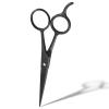 Sharp Stainless Steel Shears - Black - Professional Beard & Mustache Scissors for Precise Trimming of Facial Hair, Eyebrows, and Mustache view 1
