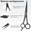 Sharp Stainless Steel Shears - Black - Professional Beard & Mustache Scissors for Precise Trimming of Facial Hair, Eyebrows, and Mustache view 2