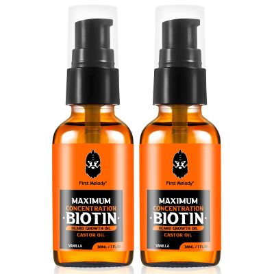 First Melody Beard Oil,Maximun Thickening Biotin, with Castor Oil and Argan & Jojoba Oils, Promotes Beard Growth, Styles, Strengthens & Softens Beards & Mustaches,1 Ounce*22 Pack