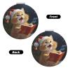 FJWSLCH Cute Cat Sing Christmas Carols Makeup Mirror Double-Sided 1X/2X Magnifying Mini Vanity Mirror for Pocket Purse Clutch, Handheld Beauty Mirror for Men Women view 2