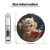 FJWSLCH Cute Cat Sing Christmas Carols Makeup Mirror Double-Sided 1X/2X Magnifying Mini Vanity Mirror for Pocket Purse Clutch, Handheld Beauty Mirror for Men Women view 3