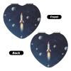 FJWSLCH Rocket in Space Makeup Mirror Double-Sided 1X/2X Magnifying Mini Vanity Mirror for Pocket Purse Clutch, Handheld Beauty Mirror for Men Women view 2
