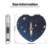 FJWSLCH Rocket in Space Makeup Mirror Double-Sided 1X/2X Magnifying Mini Vanity Mirror for Pocket Purse Clutch, Handheld Beauty Mirror for Men Women view 3