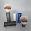 Dscosmetic A2S Synthetic Shaving Brush with Metal Handle - Travel-Friendly Mens Grooming Kit, 4 Color Options (Silver/Black/blue/grey), Compact & Durable for Camping, Business Trips (black) view 2
