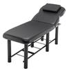 ZeHuoGe Professioanl Massage Table, Backrest Adjustable, Removable Headrest, Bottom Shelf Storage, Memory Foam Layer Salon Bed (Black) view 1