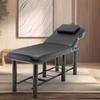 ZeHuoGe Professioanl Massage Table, Backrest Adjustable, Removable Headrest, Bottom Shelf Storage, Memory Foam Layer Salon Bed (Black) view 2