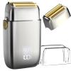 Electric Razor for Men Face, Bazivve Electric Shavers for Men, Foil Shaver with 3 Adjustable Speeds, Rechargeable Waterproof Close Shave Trimmer with LED Display for Face/Beard/Head Shavers (Silver) view 1
