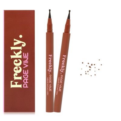 CLLFUU Freckle Pen,2 PCS Faux Freckle Stamp Waterproof,Fake Face Freckles Stain Makeup Long Lasting Quick Dry,Natural Lifelike Soft Dot Freck Pen 2PCS-01 Light