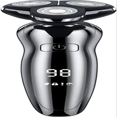 Electric Razor for Men, Dry Wet Waterproof Rotary Facial Shaver, Portable Face Shaver Cordless Travel USB Rechargeable with Nose Hair Trimmer,Facial Cleansing Brush, Precision Trimmers for Husban