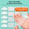 TKTK Hydrocolloid Nose Patches, XL Nose Pore Strips 91 x 48 mm, Large Hydrocolloid Acne Pimple Patches for Face, Cover Zit Blemishes & Absorb Oil (Nose Contoured, Strip, Dots 5 Sizes 265 Count) view 2