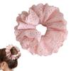 JazSwirl Oversized Scrunchies for Women, Extra Large Scrunchies for Women, Jumbo Hair Ties Scrunchies for Thick Hair, Giant Hair Scrunchies, Big Hair Scrunchies, XL XXL Scrunchie (Pink) view 1