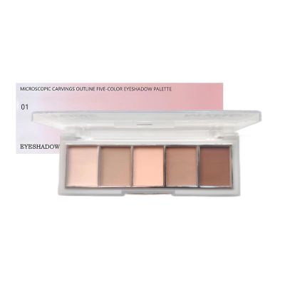 5 Colors Neutral Nude Palette Makeup Palette for Women Brown Eyes, 5 Natural Brown Cool-Toned Nude Taupe Eye Shadows Velvety Matte Finish Natural Look Day to Night,Long Lasting All Day (01)