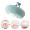 2-in-1 Sunflower Shower Sponge with Suction Cup | Exfoliating Bath Sponge for Soft Skin | Hypoallergenic & Eco-Friendly Body Scrubber for Spa-Like Luxury (Light Cyan) view 1